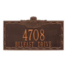 Claddagh Address Plaque, Pewter/Silver