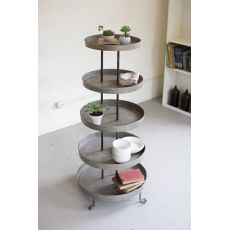 Five Tiered Round Metal Display Tower