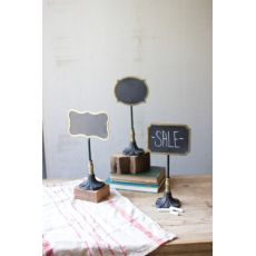 Chalk Boards On Stands - One Each Design Set of 3