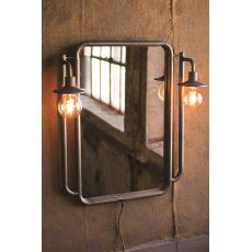 Wall Mirror With Two Lights