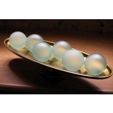 Clear Frosted Glass Ball Set of 6