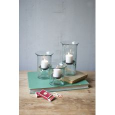 Recycled Glass Votive Cylinders Set of 3
