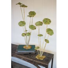 Painted Metal Mushroom Clusters Set of Two