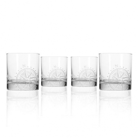 Compass Star 10oz on the Rocks set of 4