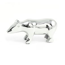 Chrome Plated Bear Paperweight