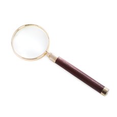 Tan Leather Magnifier with Gold Plated Accents