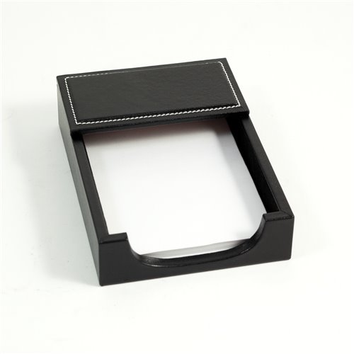 Black Leather 4x6 Memo Holder