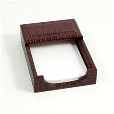 Brown Croco Leather 4x6 Memo Holder