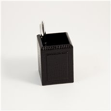 Black Croco Leather Pen Cup