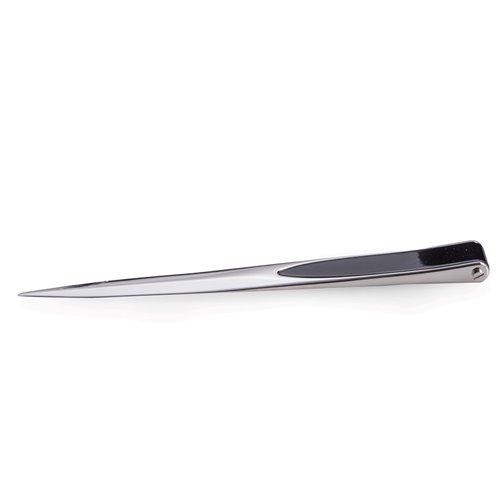 Stainless Steel Letter Opener with Black Enamel Finish