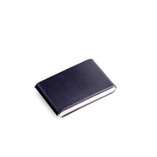 Black Leather Business Card Case with Flip Top and Magnetic Closure