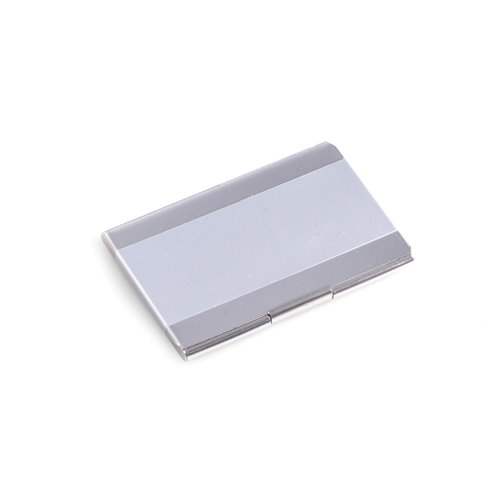 Nickel Plated Business Card Case with Satin Trim