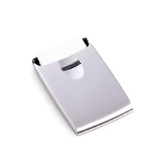 Stainless Steel and Black Rubber Roll-out Business Card Case