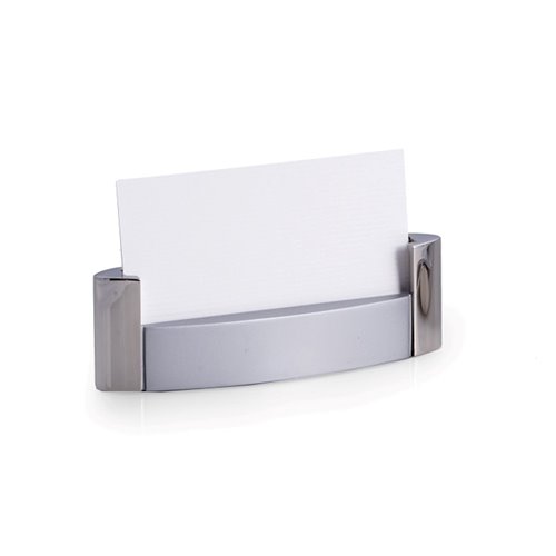 Shiny and Satin Finished Silver Plated Business Card Holder