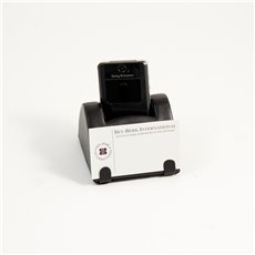 Black Leather Mobile Phone and Business Card Holder