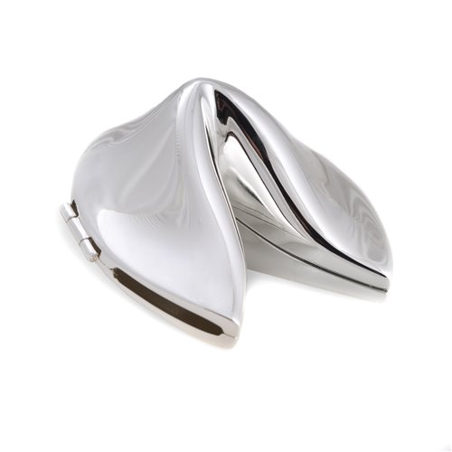 Silver Plated Fortune Cookie Box