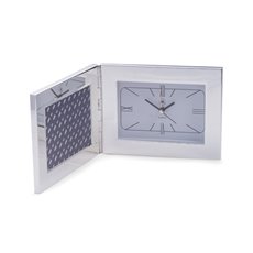 Silver Plated Alarm Clock and 3 1/2x5 Picture Frame