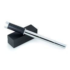 Chrome 30 mm Telescope with 25X Magnification and Leather Trim in Black Wood Presentation Box