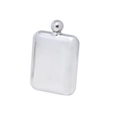 6 oz Stainless Steel Mirror Finish Flask with Rounded Corners