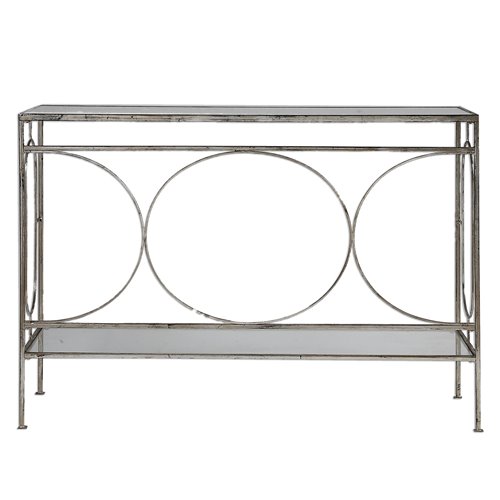 Uttermost Luano Silver Console Table