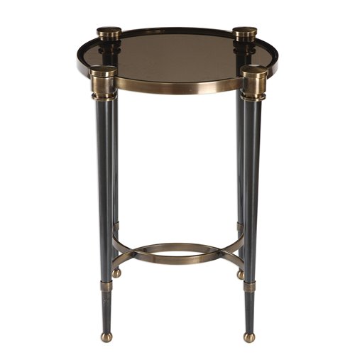 Uttermost Thora Brushed Black Accent Table