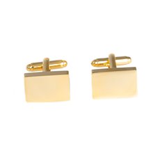 Gold Plated Rectangular Cufflinks
