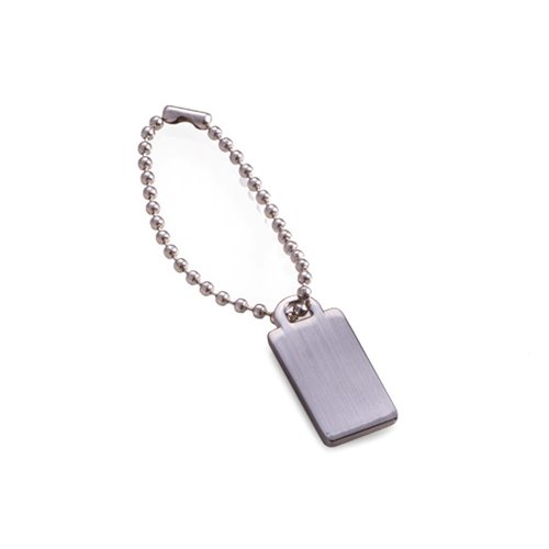 Satin Silver Plated Engraving ID Tag