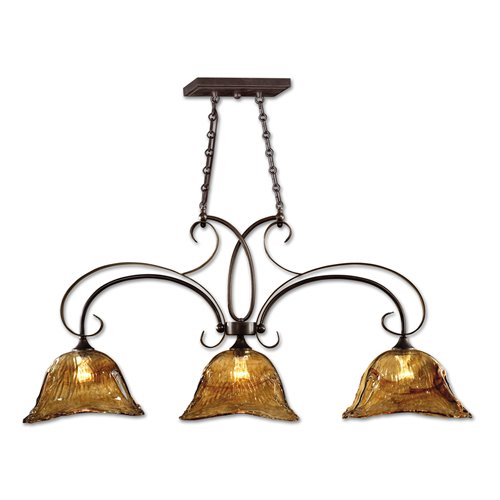 Uttermost Vetraio 3 Lt Bronze Kitchen Island Light