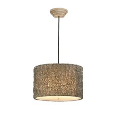 Uttermost Knotted Rattan Light Drum Pendant