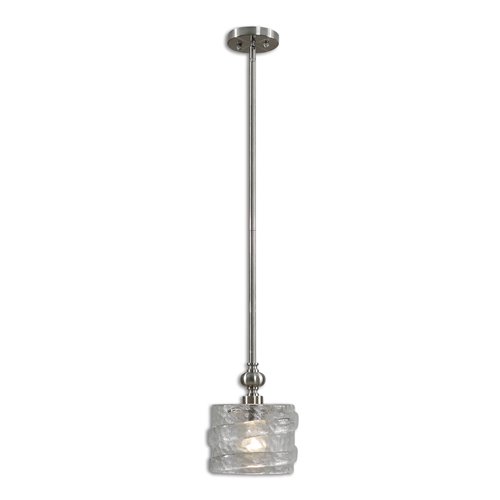 Uttermost Mossa 1 Light Seeded Glass Mini Pendant