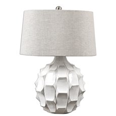 Uttermost Guerina Scalloped White Lamp