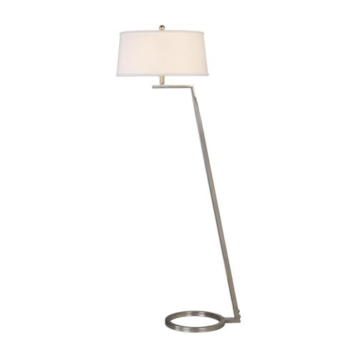 Uttermost Ordino Modern Nickel Floor Lamp