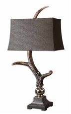 Uttermost Stag Horn Dark Shade Table Lamp