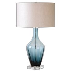 Uttermost Hagano Blue Glass Table Lamp