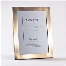 Brushed Antique Brass 8x10 Picture Frame with Easel Back