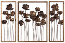 Uttermost Metal Tulips Wall Art Set/3