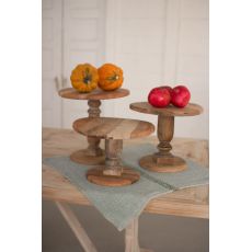 Recycled Wooden Display Stands Set of 3