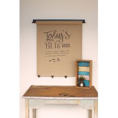 Hanging Note Roll With 4 Brass Finish Clips - 35In
