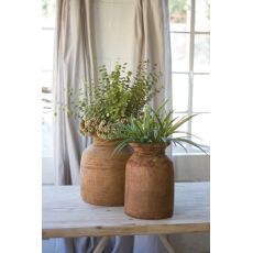 Mango Wood Urns Set of Two