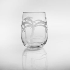 Palm Tree Stemless Wine Tumbler 17oz Set Of 4
