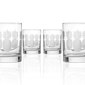Pineapple On The Rocks Glasses (set of 4)
