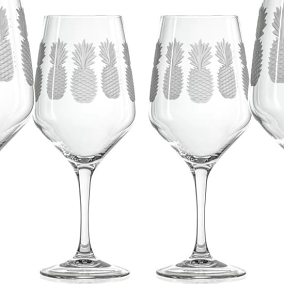 PINEAPPLE 19.5OZ ALL PURPOSE WINE GLASS | SET OF 4