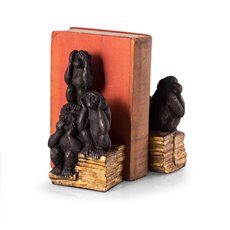 Resin Cast Hear, Speak and See No Evil Monkey Bookends