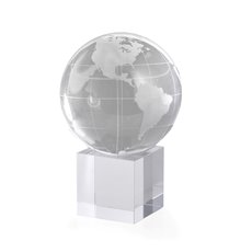 4 Acetate Etched Glass Globe with Base