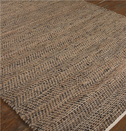 Uttermost Tobais 5 X 8 Rescued Leather & Hemp Rug