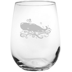Whale 17 Oz. Stemless Wine Glasses, set of 4