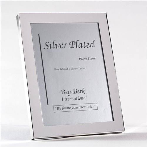 Silver Plated 5x7 Picture Frame with Easel Back