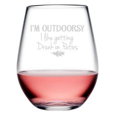 I'm Outdoorsy Tritan Stemless Tumblers, S/4