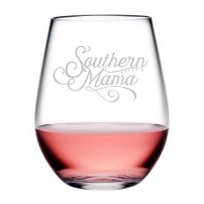 Southern Mama Tritan Stemless Wine Tumblers, S/4