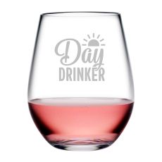 Day Drinker Tritan Stemless Wine Tumblers, S/4